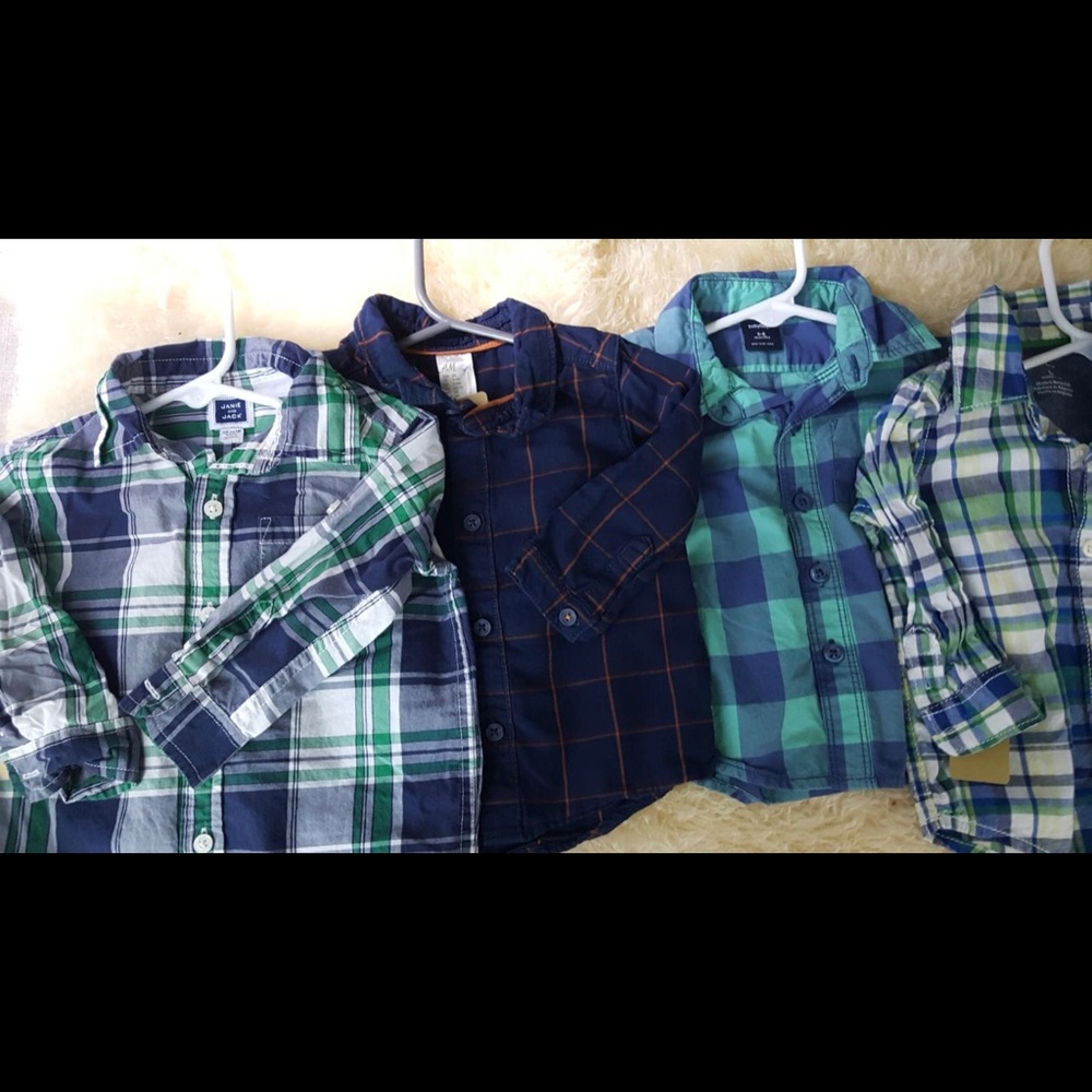 4 boys flannels Janie and jack etc
